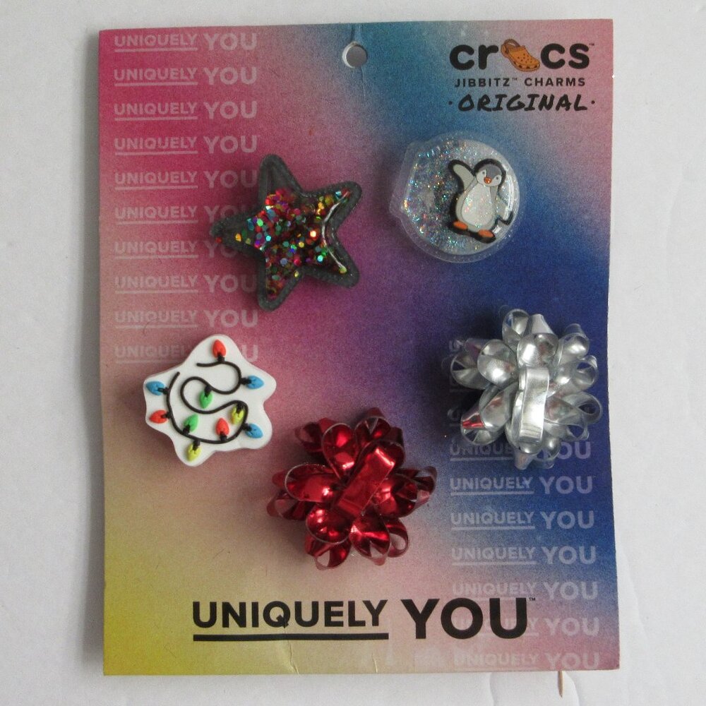 Crocs Jibbitz Uniquely You Wonderful Time 5 Pack Christmas NEW on Card